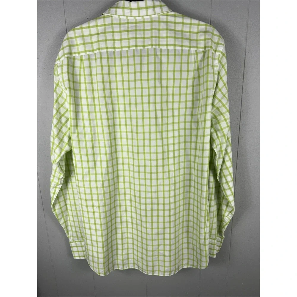 J Crew Shirt Mens Size Large Green Plaid Button Up Long Sleeves. 100% Cotton.